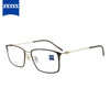 ZEISS 蔡司 眼鏡框男女全框ZS22114LB鈦鏡架201磨砂深棕色M款商務配佳銳1.56