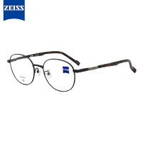 ZEISS 蔡司 眼鏡框男女款全框ZS22120LB鈦材鏡架001磨砂黑色L款配佳銳1.56