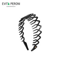 依慧达（Evita Peroni ）皇冠发箍女宽边压发发箍洗脸防滑头箍发卡 黑色 黑色-版