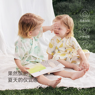 88VIP：babylove婴儿连体衣夏季竹棉山茶纱布和尚服宝宝哈衣薄款透气衣服