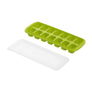 CHAHUA 茶花 冰格模具制冰盒食品级软硅胶塑料婴儿辅食冷冻冰块冰球格带盖