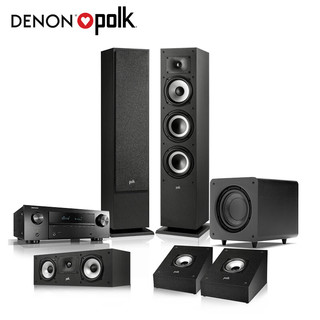 DENON 天龙 X550 + 普乐之声MXT60系列 音响 音箱 家庭影院 功放机 家用客厅蓝牙电视音响 低音炮 hifi音响 落地影院