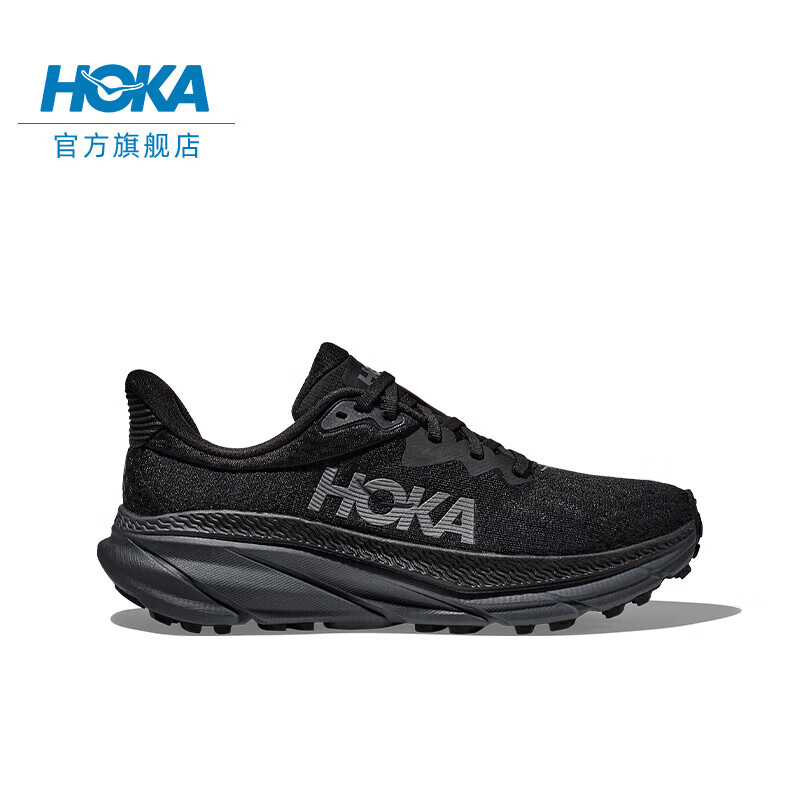 HOKA ONE ONE男女款夏季挑战者7全地形款跑鞋CHALLENGER 7轻盈透气缓震 黑色/黑色-男 40.5