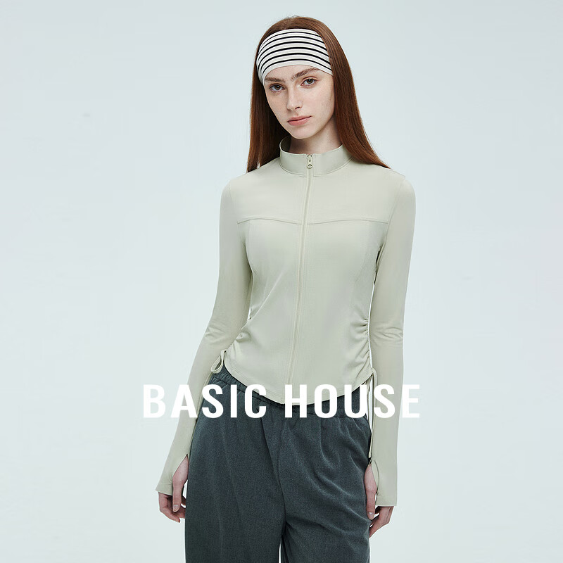百家好（Basic House）Basic House/百家好女士抽绳款防晒服B9994B50042 芽绿 S