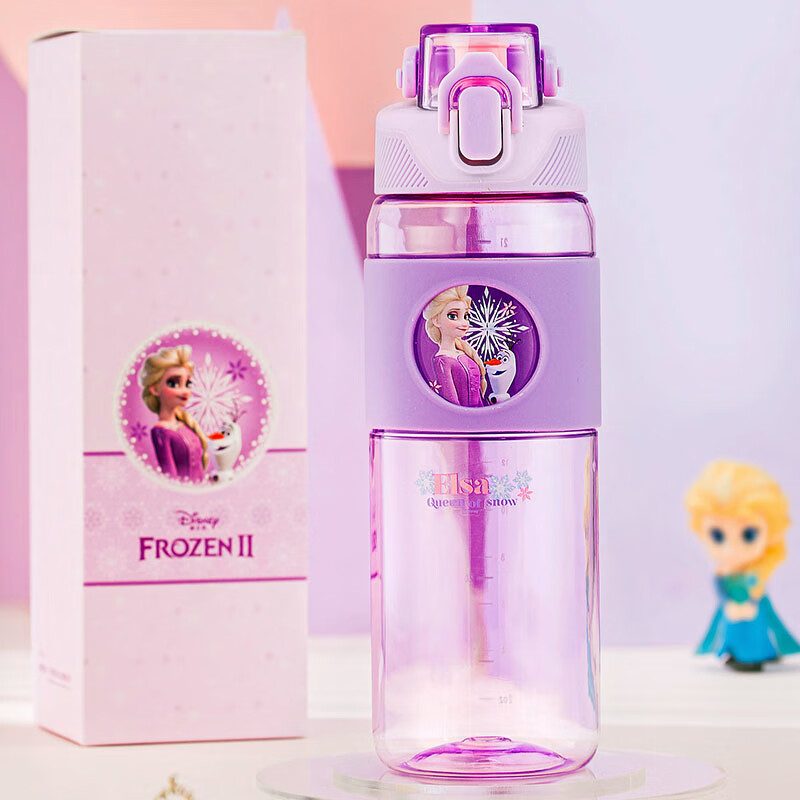 迪士尼（DISNEY）儿童水杯Tritan材质夏季塑料杯弹盖直饮杯公主