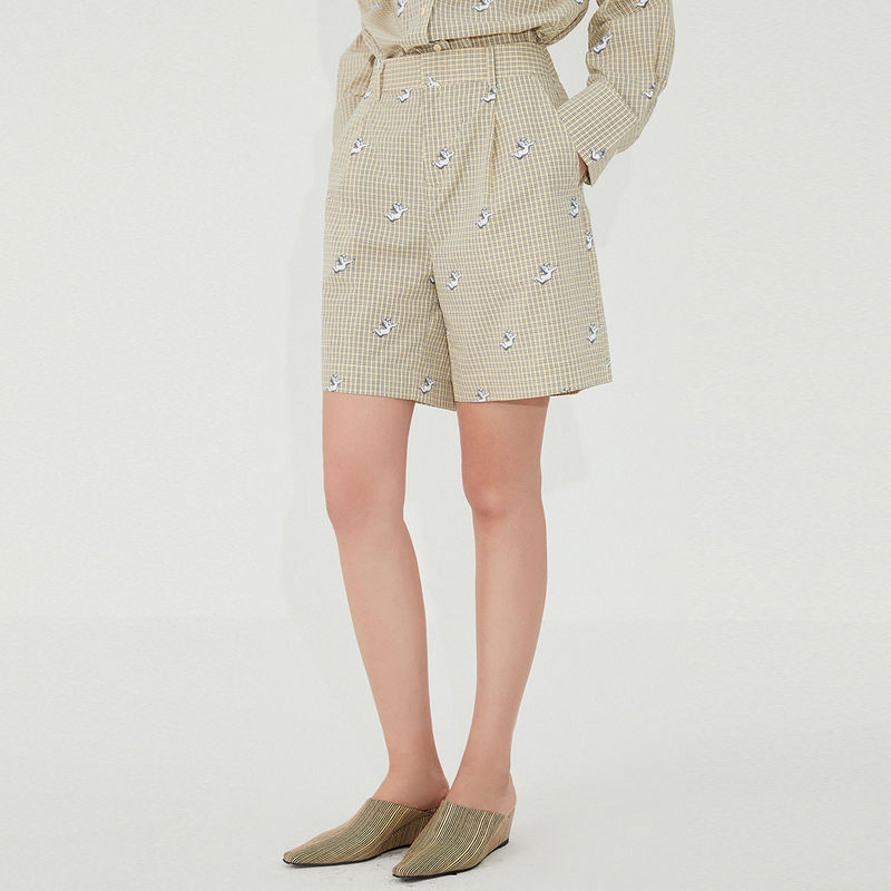 MECITY 女装夏季潮流时尚可盐可甜高腰略A时尚短裤