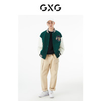 GXG男装 墨绿色棒球领夹克 22年秋季城市户外系列