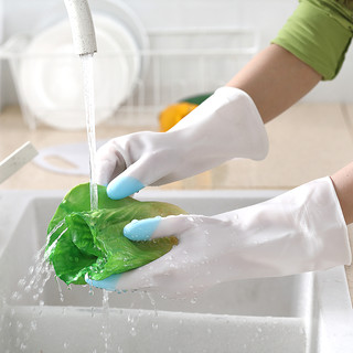 炫指洗碗手套女家务橡胶耐磨厨房洗衣服乳胶冬季家用清洁加厚防水