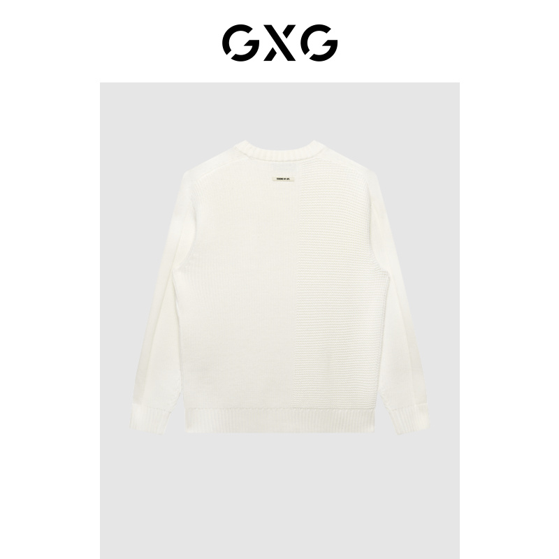 GXG男装【生活系列】冬季灰白系列低领毛衫