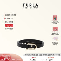 芙拉（FURLA）【抢先购】FURLA芙拉NUVOLA牛皮优雅女士腰带 黑色 90