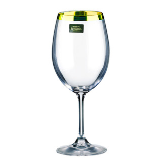 Glass 高斯 捷克高级进口水晶红酒杯设计感复古式欧式风轻奢风高档高脚杯家用 22K真金 350ml