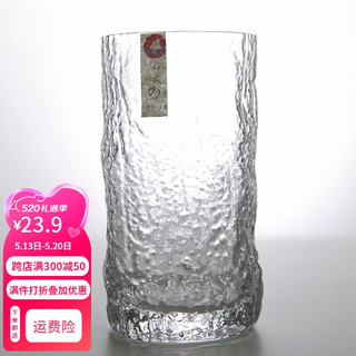 和风四季 日式杯子树纹玻璃水杯洋酒杯啤酒杯果汁杯气泡水杯子家用开水杯 （高款）树纹玻璃水杯（320ml）