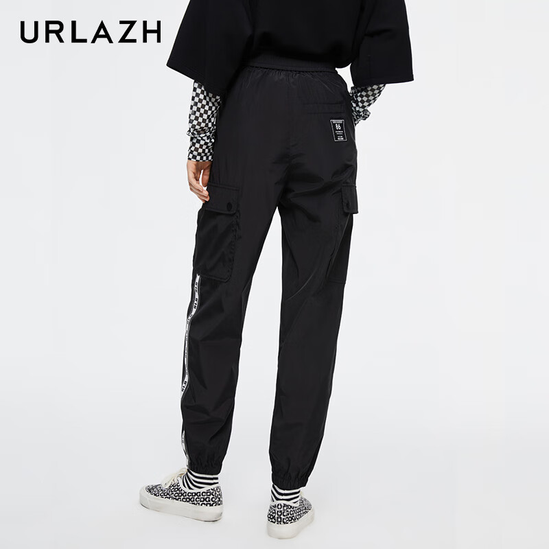 有兰（URLAZH）新款复古简约时尚宽松工装百搭休闲长裤女JL3PA02