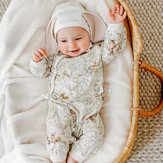 EMXEE 嫚熙 夏季新品婴儿连体衣服新生儿纯棉和式连身衣
