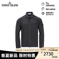 STONE ISLAND石头岛 24春夏 纯色LOGO徽标拉链外套 黑色 801511219-XL