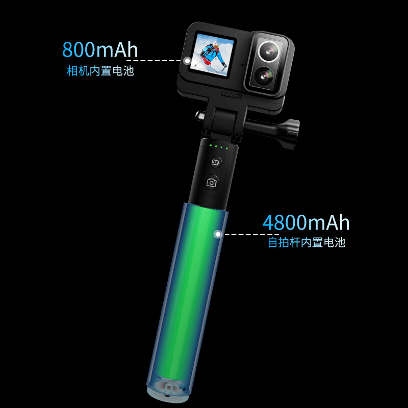 SJCAM运动相机通用充电自拍杆