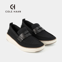 colehaan/歌涵 男鞋乐福鞋 2024春夏透气黑色一脚蹬网面休闲鞋C40048 黑色 40