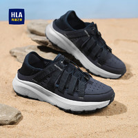 HLA 海澜之家 男鞋跑步增高耐磨运动鞋免系带休闲鞋HAAGZM1DAB019 蓝色42