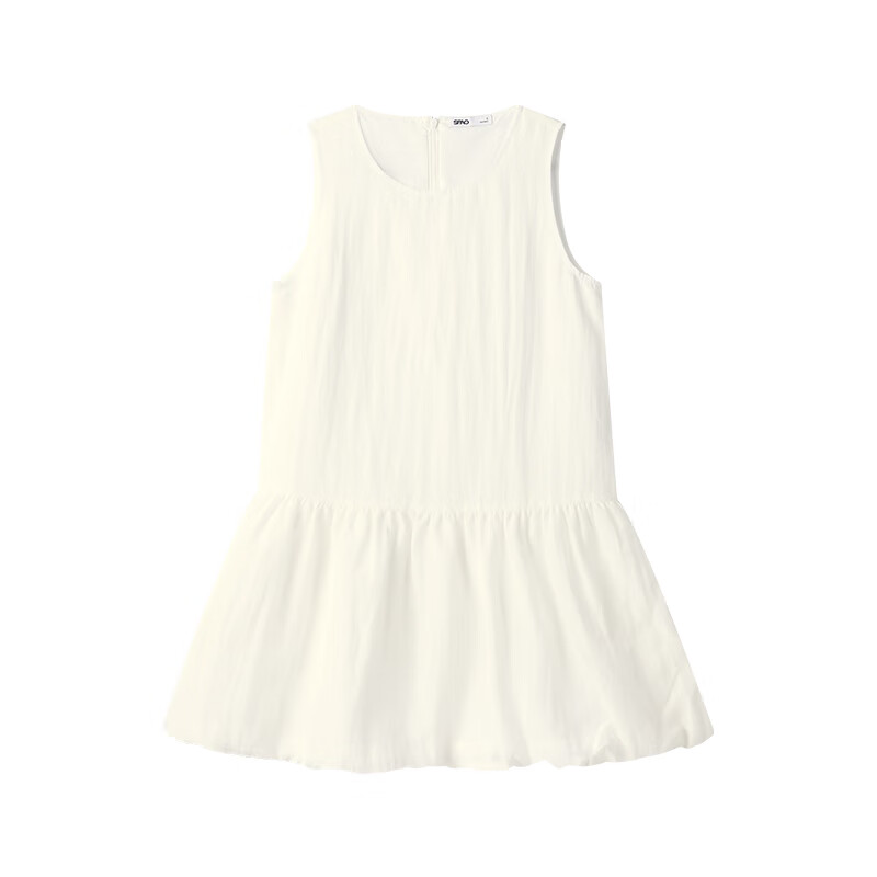SPAO韩国同款2024年春季女士时尚无袖短款连衣裙SPOWE24W95 白色 160/66A/S