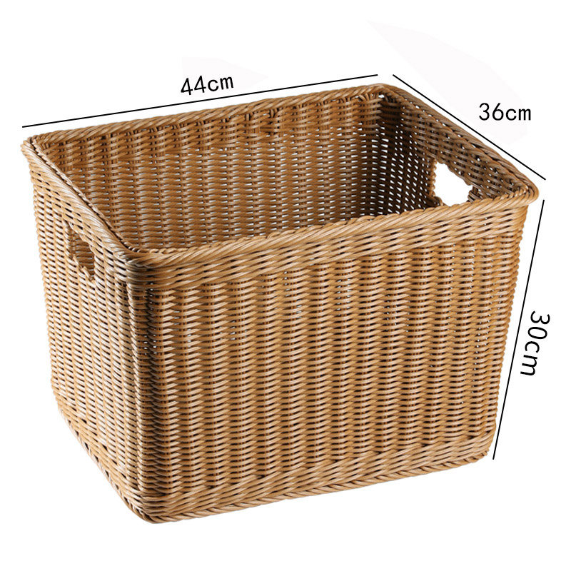 ken's北欧风脏衣篮 浴室脏衣服收纳筐大号带盖洗衣篓 棕色44*36*30cm