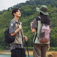 FOUVOR户外双肩包登山包男女旅行背包爬山徒步旅游运动休闲书包 藕粉色（迷你款）