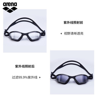 arena 阿瑞娜 泳镜防水高清大视野男女士通用可变色专业大框镜游泳