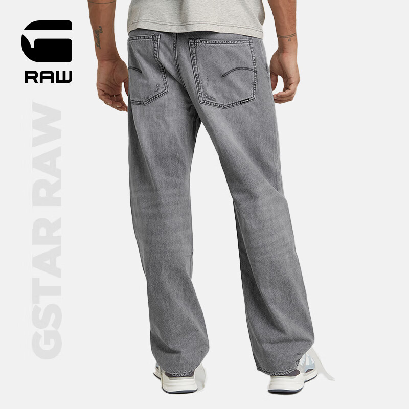 G-STAR RAW2024夏季宽松牛仔裤男薄款Type 96直筒修饰腿型D23693 淡灰 3430