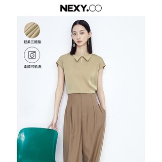 NEXY.CO 奈蔻 2024年夏季新款高级感气质垂感质感雪纺衫女衬衫