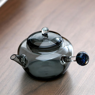 融俊 小茶壶一人用玻璃耐热泡茶壶绿茶茶壶玻璃功夫茶具加厚耐高温单壶 天久侧把壶（200ml） 200ml