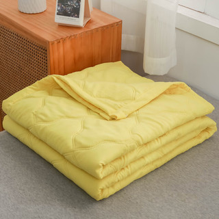 MONTAGUT 梦特娇 夏凉被水洗棉空调被可水洗被芯 黄色 1.5x2米