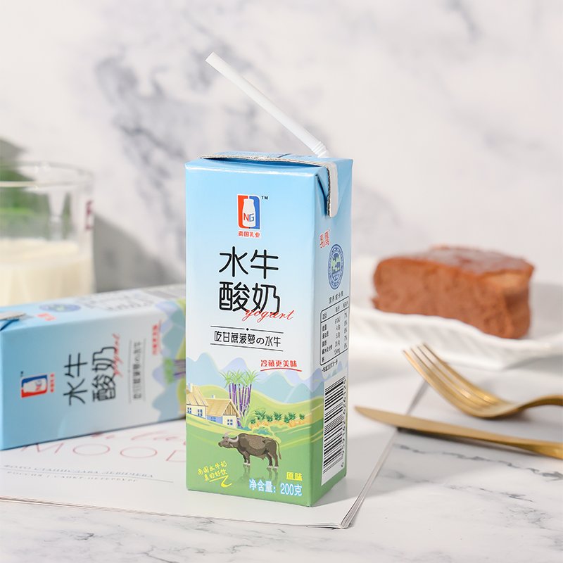 南国乳业酸奶水牛风味发酵乳200gx12盒常温早餐酸奶礼盒装