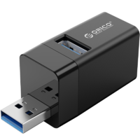 ORICO 奧?？?筆記本電腦USB擴展器小巧無線3.0分線器三合一hub多接口拓展集線器u盤插口連接器