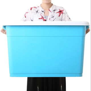 康科 塑料整理箱加厚特大号装衣服玩具收纳箱塑料家用有盖储物箱子