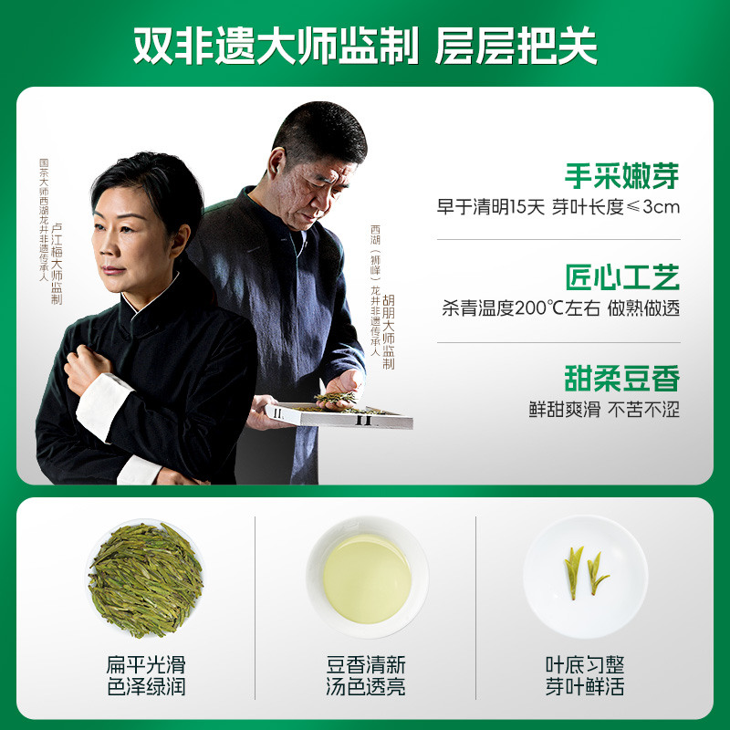 2024年新茶卢正浩匠心制作明前特级龙井茶茶叶绿茶送人纸包
