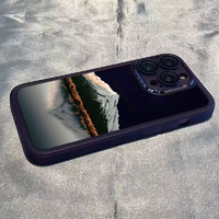 倒映雪山適用于蘋果15promax手機殼iPhone14pro全包12p/13/硅膠11 黑色 iPhone 8 Plus