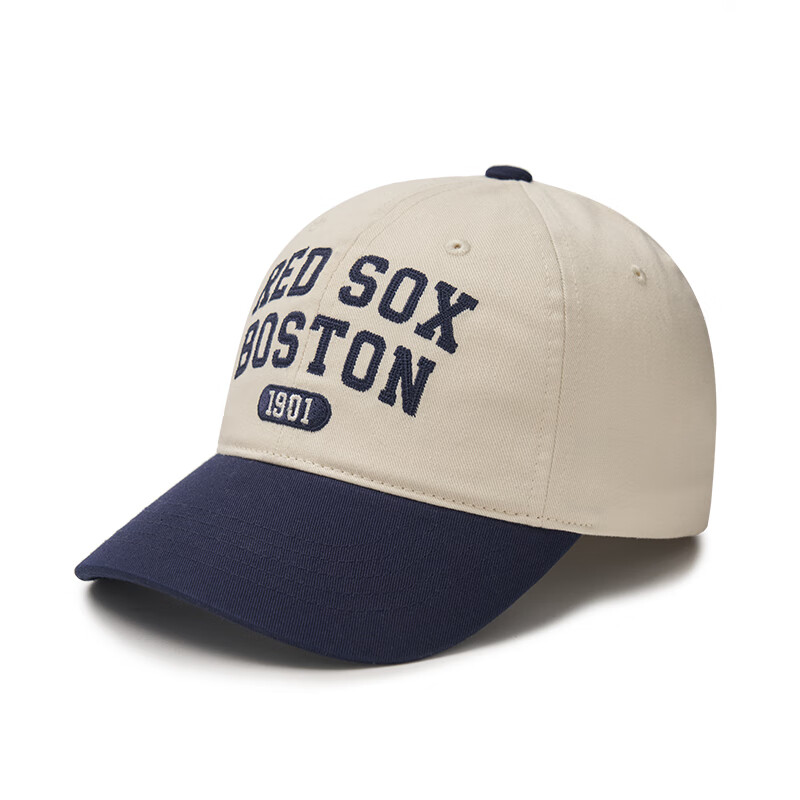 MLB男女帽子学院风系列撞色软顶棒球帽24夏季CPVL1 波士顿红袜队/深海军蓝色 均码