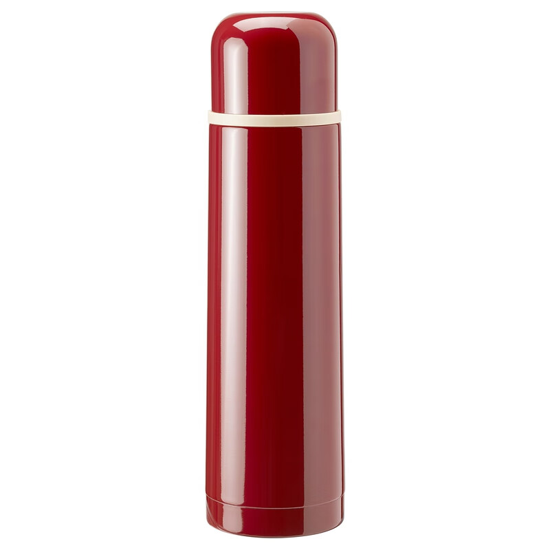 宜家旗艦店HALSA赫尔萨钢制保温瓶热水瓶家用开水瓶用保温杯 红色