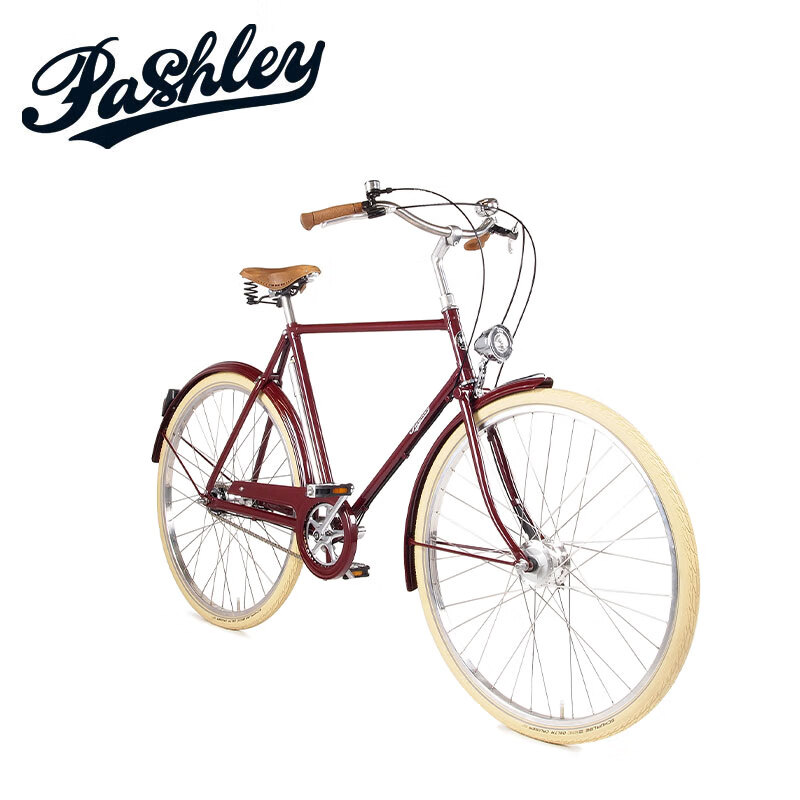 Electra Pashley联名英国手工自行车休闲城市男女变速脚踏车复古大杠通勤 酒红色 20.5车架 内5速
