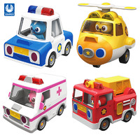 JUMPGO 展高 迷你特工隊兒童聲光慣性滑行小汽車消防救護警車過家家寶寶玩具攻
