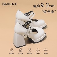 DAPHNE 達芙妮 白色高跟鞋女2024柔軟春季小個子配裙子氣質單鞋瑪麗珍女鞋
