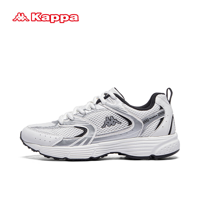 卡帕（Kappa）网面运动鞋子男SERIES春季透气老爹鞋 经典白 40 