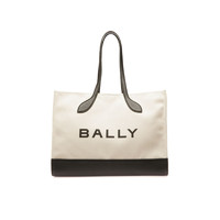 BALLY 巴利 女士BAR  ON EW系列織物配皮手提包托特包