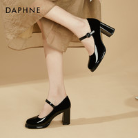 DAPHNE 達芙妮 靜奢風法式高跟鞋女2024新款夏季百搭瑪麗珍鞋氣質增高小眾