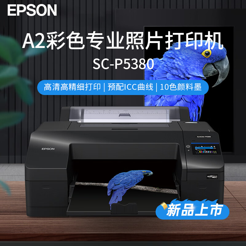 爱普生（EPSON）SC-P5380 17英寸A2+ 大幅面彩色喷墨打印机10色 艺术品复制 高端影像 桌面式生产型