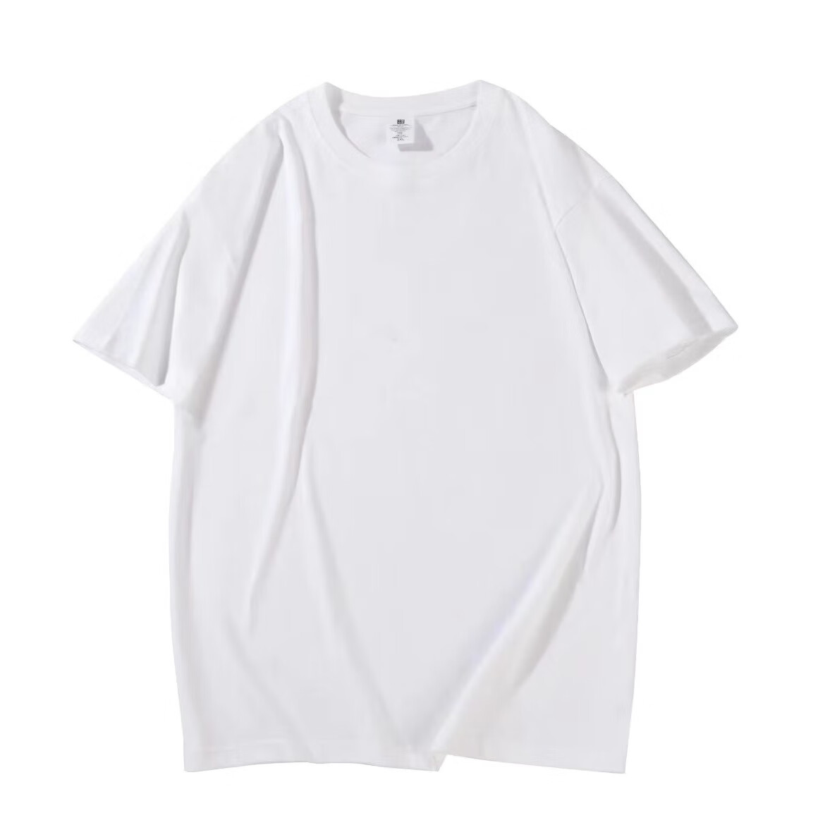 安斯杰2024纯棉夏季短袖t恤文化衫薄款圆领男女 白色 XL