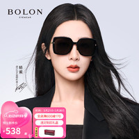 BOLON 暴龍 眼鏡24新品楊紫同款太陽鏡大框度假墨鏡女BL5091 C10-亮黑色