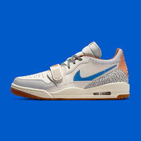 NIKE 耐克 Jordan男鞋24春新款 AJ312米灰藍 低幫復古籃球鞋HF0746-041