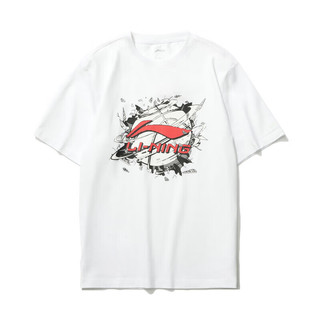 LI-NING 李宁 国潮短袖T恤 标准白