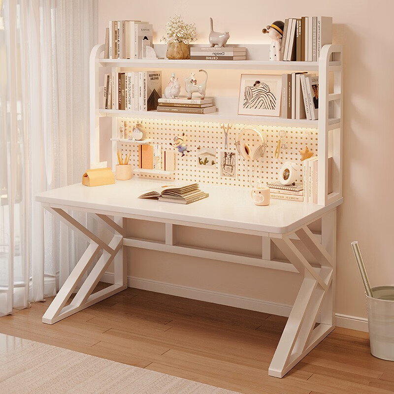 锦需 A773 洞洞板书桌 白色+白 120*60*165cm 加粗钢架暖