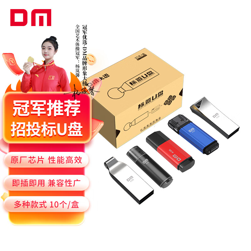 DM大迈 4GB USB2.0 U盘 PD167标签优盘 招标投标小容量u盘 10个/盒